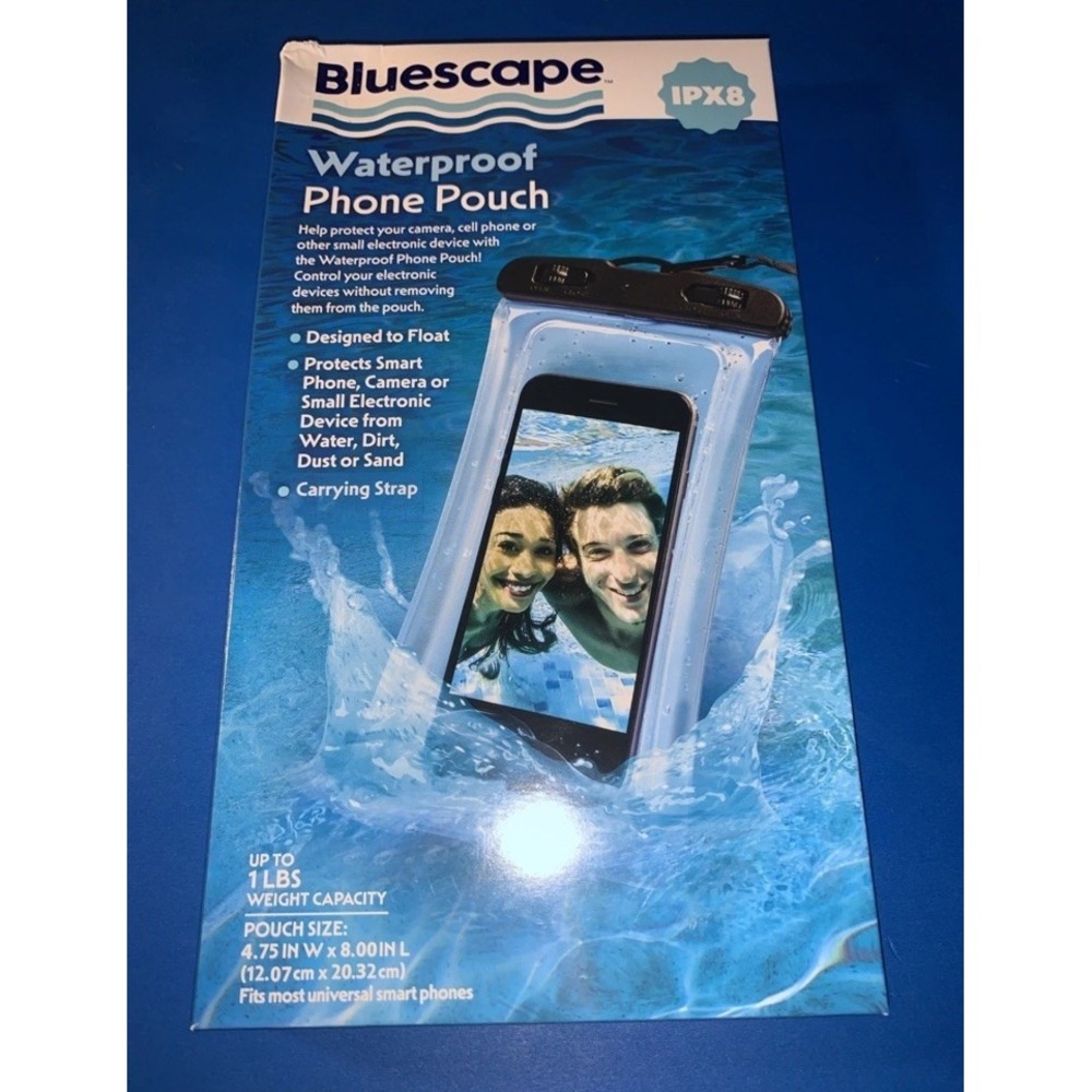 Bluescape Universal Waterproof Phone Pouch Black Clear IPX8 BSWPC10-WM